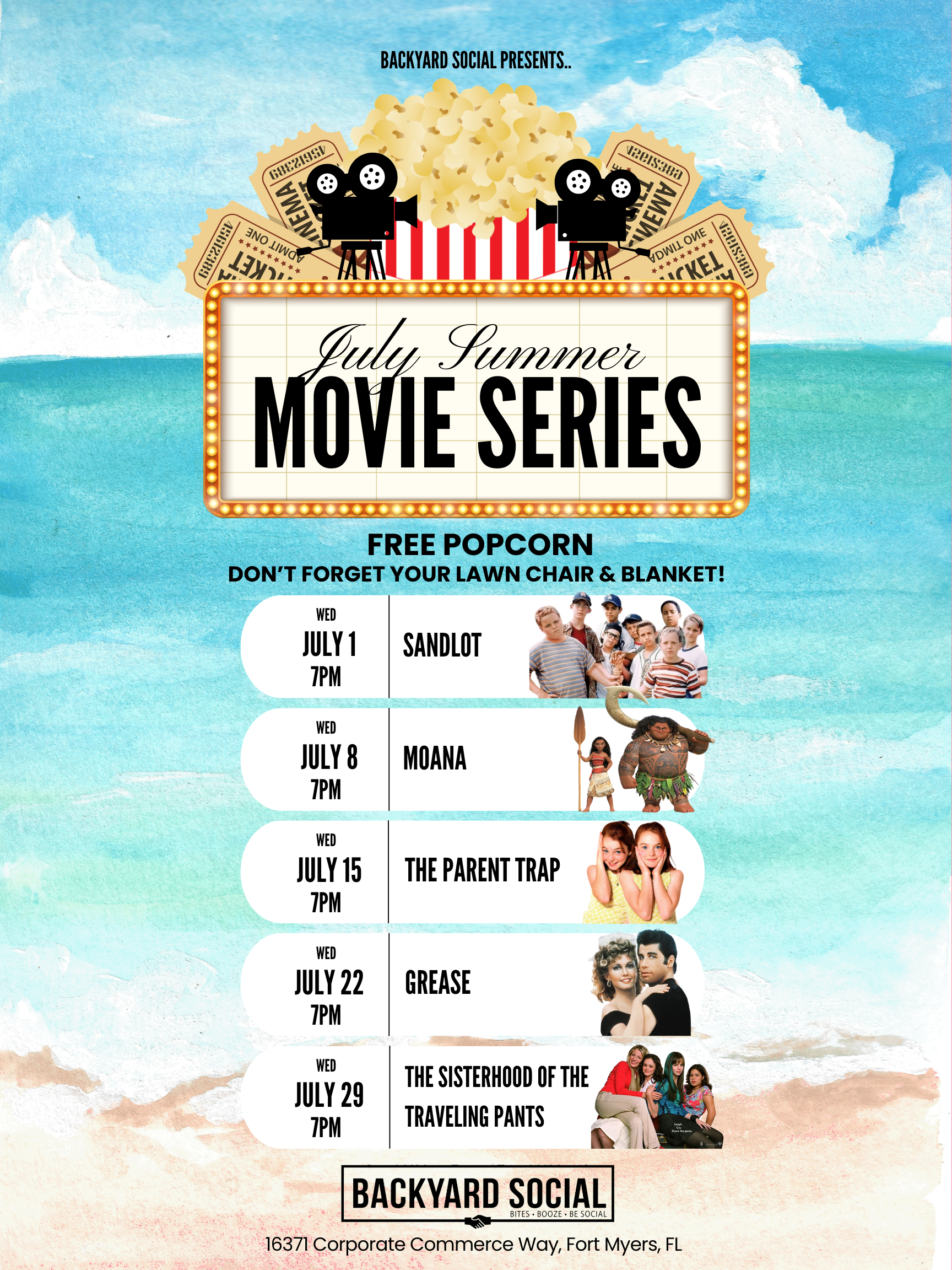 summer movie series flyer